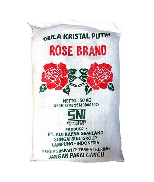 Gula Pasir Lokal Rose Brand 50kg