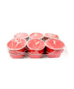 Lilin Meja Makan Merah 12 Pcs