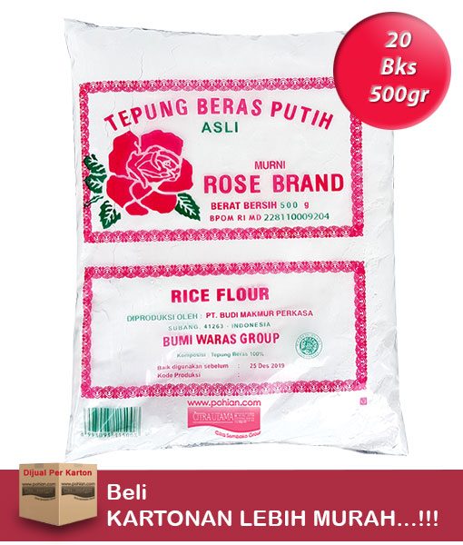 Tepung Beras Rose Brand 500gr/20Bks
