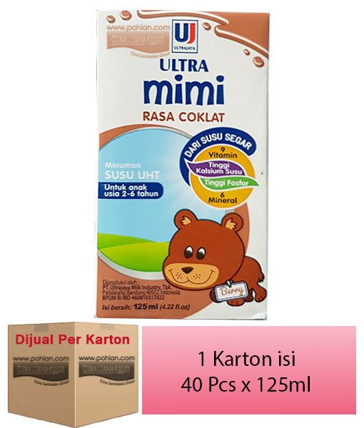 Susu Ultra Mimi Coklat 125ml/40 Pcs