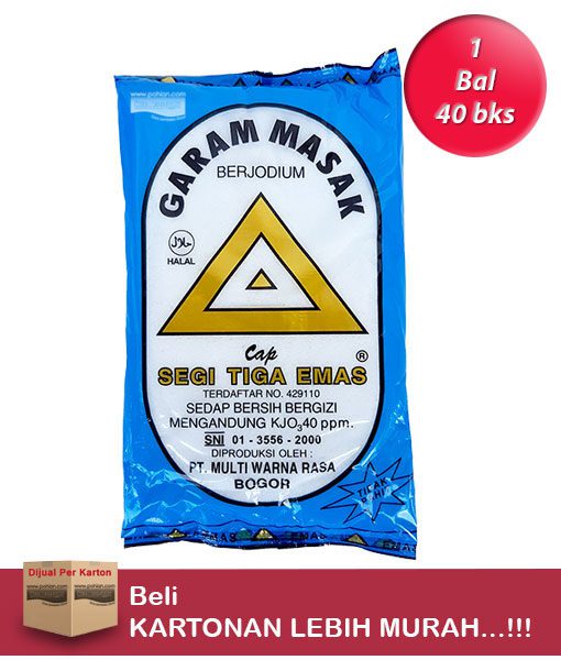 Garam Cap Segitiga Emas 250gr/40bks