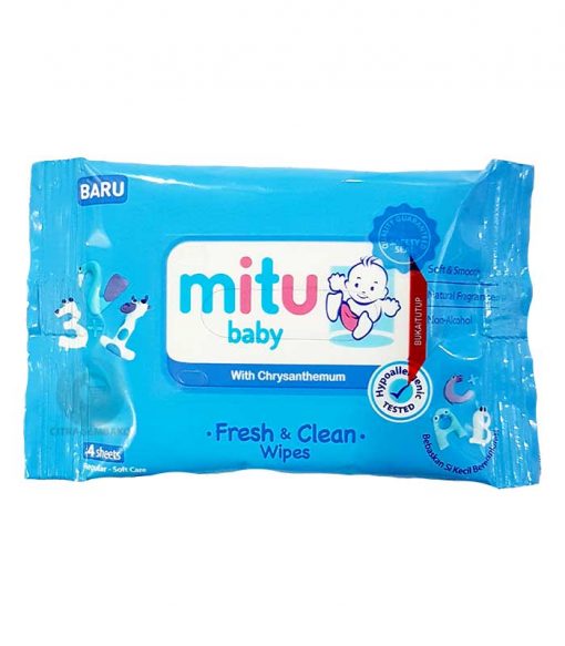 Mitu Baby Wipes Blue 4 sheet