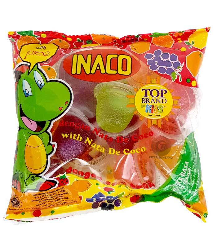 Inaco Jelly  225gr Mini  Jelly  isi 15 Cup AGEN SEMBAKO 