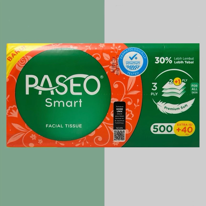 Paseo Smart Facial Tissue 500+40 ply