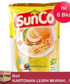 SUNCO Minyak Goreng Pouch 2000 ml Isi 6 BKS