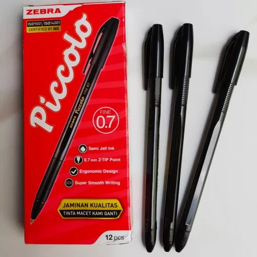 Zebra Piccolo Black   1"S