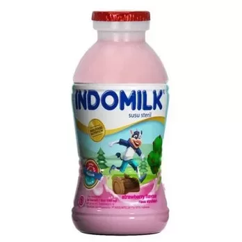 Indomilk Steril Strawberry Botol   ((24))