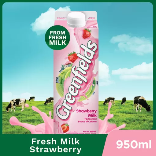 Greenfields Fresh Milk Strawberry 950ml