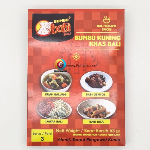 Bumbu Babi Bali Bumbu Kuning Khas Bali 63 Gram [NON HALAL]