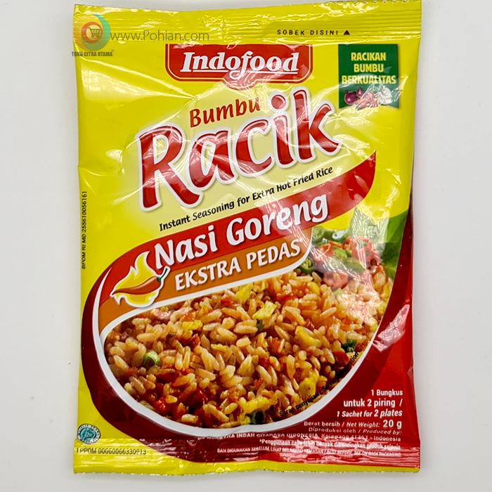 Indofood Bumbu Racik Nasi Goreng Extra Pedas 20 Gram – AGEN SEMBAKO