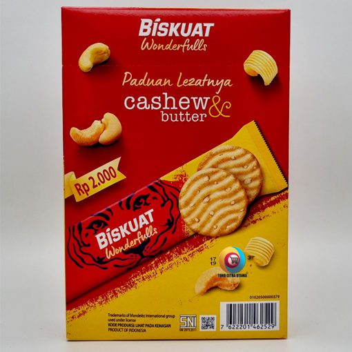 Biskuat Wonderfulls Cashew and Butter 28 gram isi 12 pcs