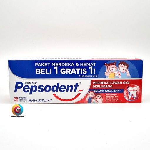 Pasta Gigi Pepsodent White 225 gram Beli 1 Gratis 1