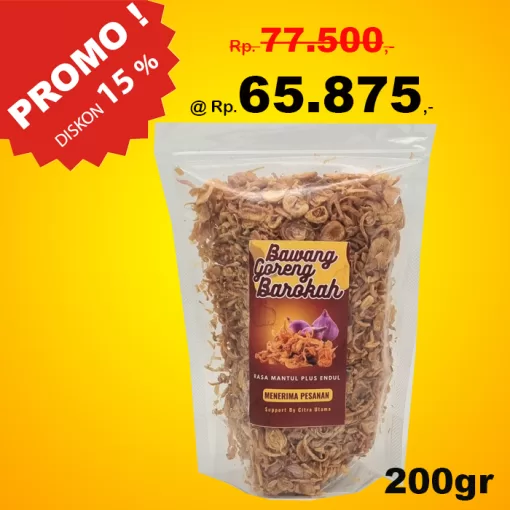 Bawang Merah Goreng Barokah 200gr Refill