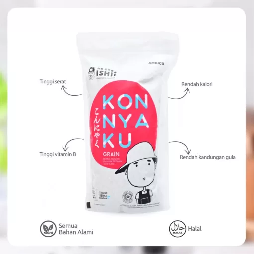 Mr Ishii Konnyaku Grain Beras Shirataki 1 Kg