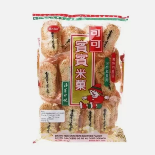 BinBin Rice Crackers Seaweed 150gr