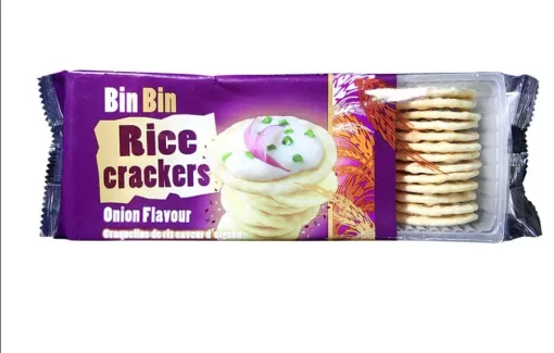 BinBin Rice Crackers Onion 100gr
