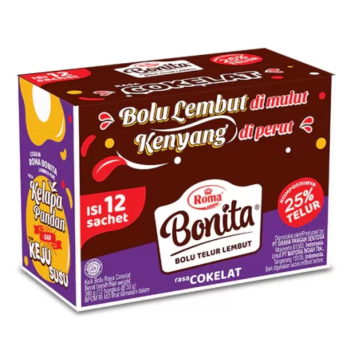 Bonita Bolu Telur COKELAT 30gr /12"S