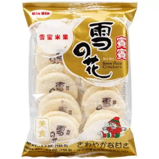 BinBin Rice Crackers Snow 120gr