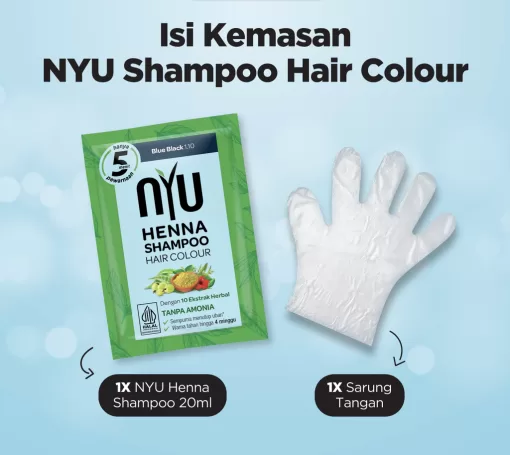 Nyu Henna Shampoo Blue Black 1.10