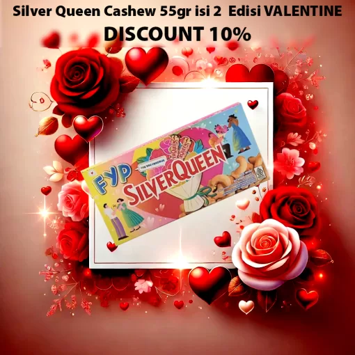 Silver Queen Cashew 55gr Valentine Edition isi 2 PCS