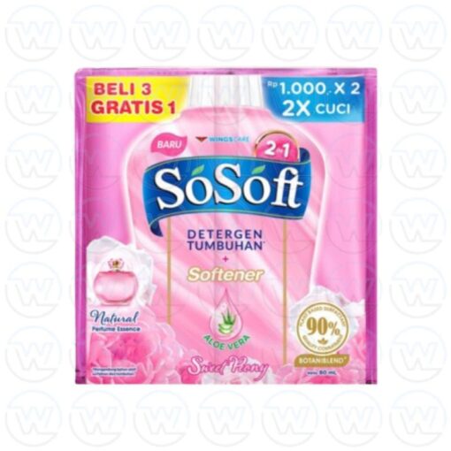 Sosoft Det.Tumbuhan Pink 80ml