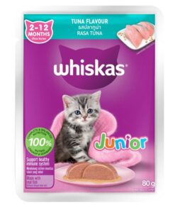 Whiskas Pouch Junior 2-12 bln-Tuna 80gr