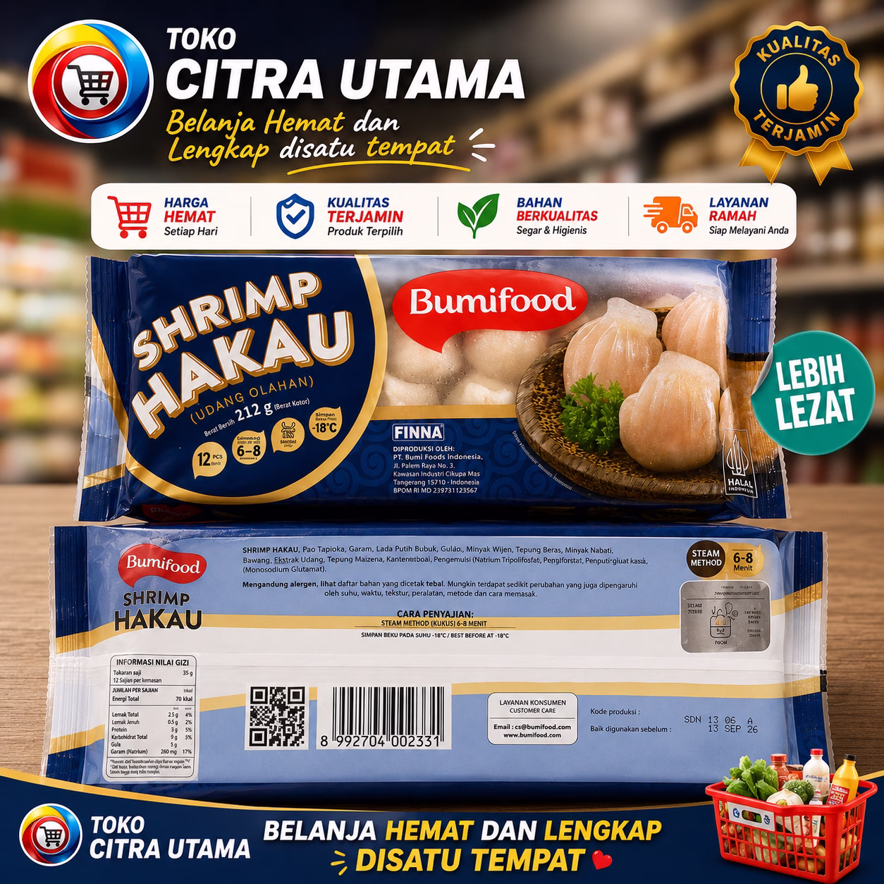 BumiFood Shrimp Hakau 222gr