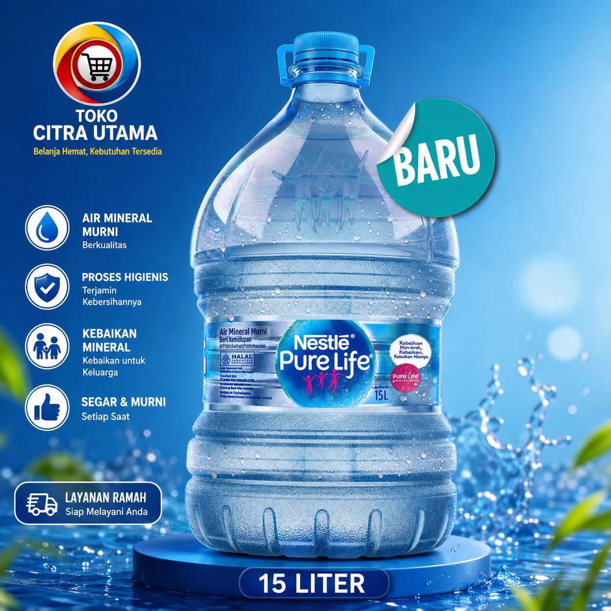 Nestle Pure Life Galon 15L
