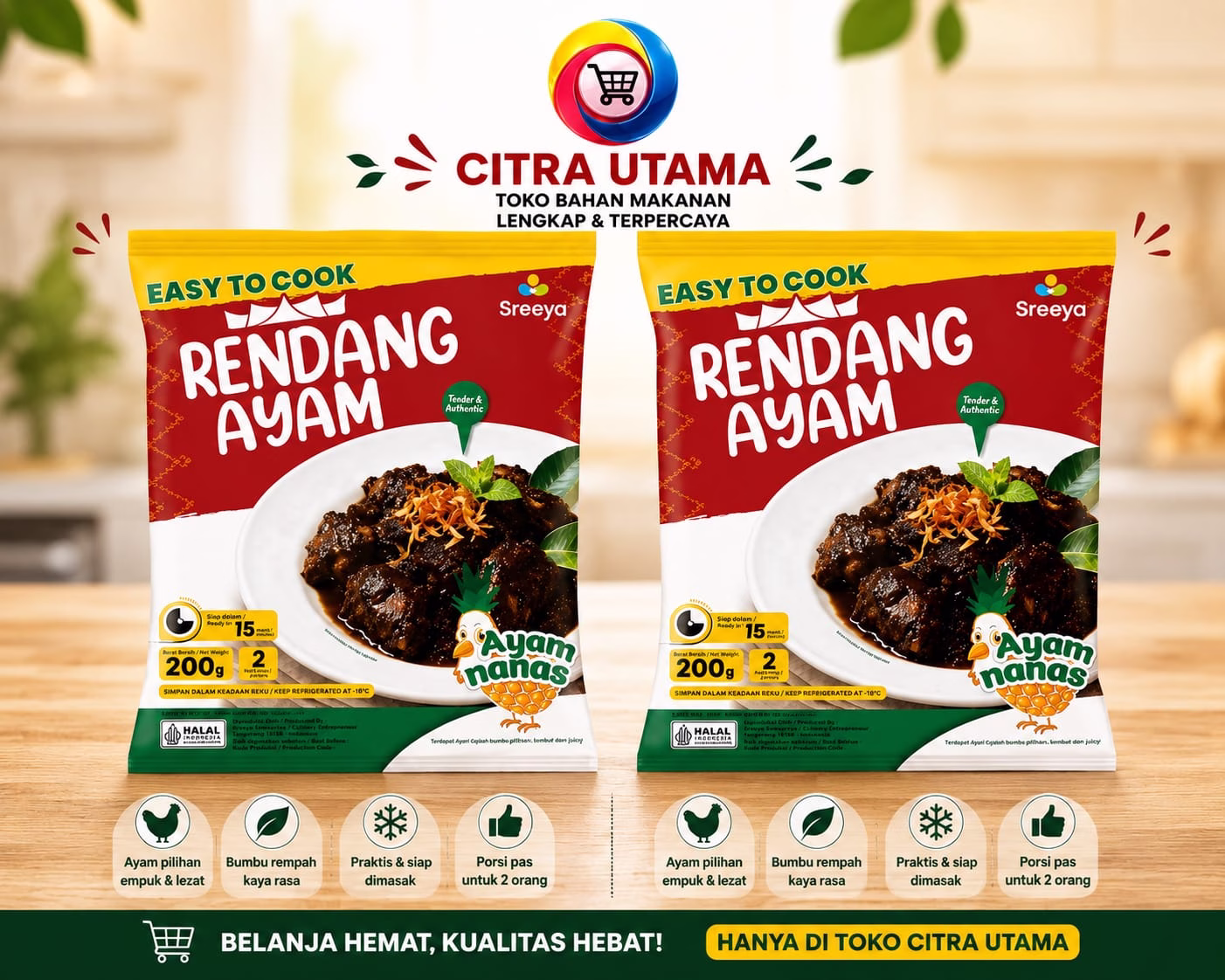 Sreeya Rendang Ayam 200gr