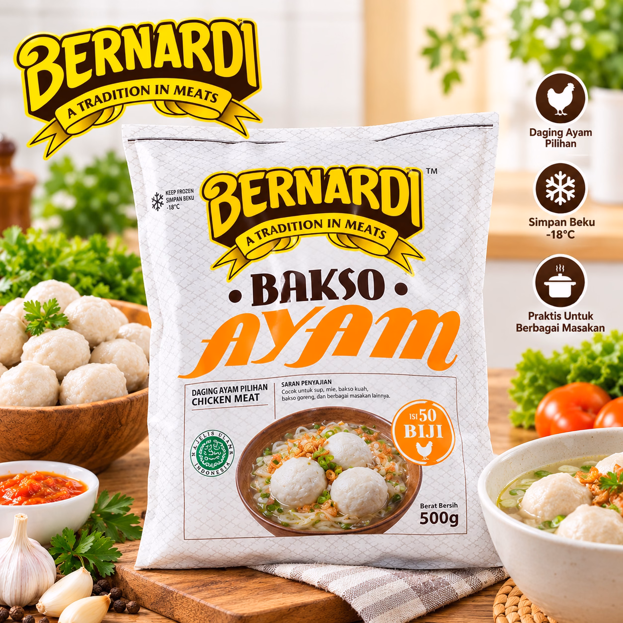 Bernardi Bakso Ayam 50"S 360gr